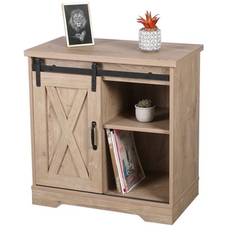 URBAN LIVING Kommode Sideboard Flurschrank Manhattan Schiebetürschrank Holzoptik