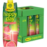 Rauch Happy Day Pink Guave |exotisch und erfrischend | tropisch-fruchtiger Geschmack | egal ob pur oder als Cocktail | 6x 1l Tetra Prisma