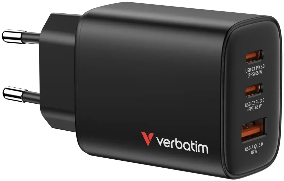Verbatim 32352 Ladegerät für Mobilgeräte Universal Schwarz AC Schnellladung Drinnen