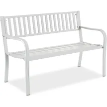 Relaxdays Gartenbank 82 x 127 x 59,5 cm Weiß