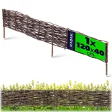 Kadax Palisade aus Weide 120 x 40 cm 1 Stück braun
