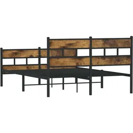 vidaXL Metallbett 140 x 200 cm Braun