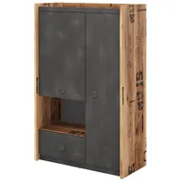 Furniture24 Schrank Fargo FG04 Hochschrank Highboard Kommode mit 2
