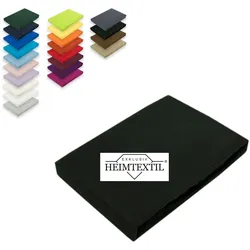 EXKLUSIV HEIMTEXTIL Marke Jersey Spannbettlaken 120 x 200 cm Schwarz
