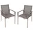 Garden Pleasure Stapelstuhl SIENNA 56 x 64 x 85 cm grau 2 St.