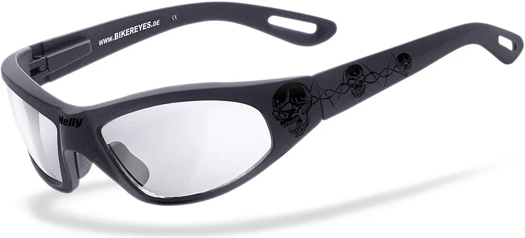 Helly Bikereyes Black Angel Tribal Selbsttönende Sonnenbrille, schwarz für Männer