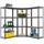 Juskys 3er Regalsystem 1 Eckregal & 2 Easy & Grau