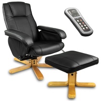 SOFOTEL Fernsehsessel mit Hocker Relaxsessel Massagesessel Sessel schwarz