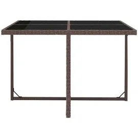 vidaXL Garten-Essgruppe 5-tlg. Tisch 109 x 109 cm braun