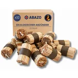 ABAZO 32 Stück ökologischer Anzünder für Holzkohlekamine, Anzündholz, Lagerfeuer, Feuer, Grills und Lagerfeuer. Holz, Harzanzündholz, natürlich – sauber – geruchlos
