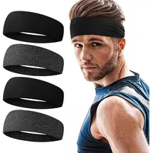 luxuskollektion Sport Stirnbänder Unisex elastisch dünn rutschfest 4er Set