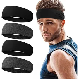 luxuskollektion Sport Stirnbänder Unisex elastisch dünn rutschfest 4er Set