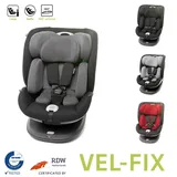 4BABY Kindersitz ISOFIX Vel-Fix 0-36 kg , BSC, 360 drehbar, I-SIZE, Graphit - Dunkelgrau