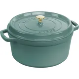 Staub Cocotte 28 cm rund eukalyptus