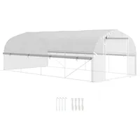 Outsunny Gewächshaus 6 x 3 x 2 m Foliengewächshaus