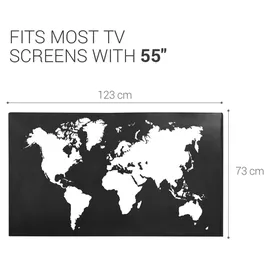 kwmobile 55" TV Abdeckung Indoor - Fernseher Hülle Bildschirmschutz Abdeckung - TV Bildschirm Staubschutzhülle - Fernsehabdeckung - Weiß Schwarz
