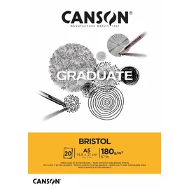 Canson Bristol Block 20 Blatt 180 g/m2 Hellweiß