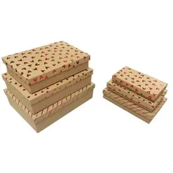 PBS Geschenkkarton Kraftpapier natur 55427 6tlg Flach sortiert
