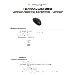 Q-CONNECT 3-Tasten-Maus optisch schwarz KF04368