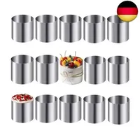 Tiamu 15Pcs Tortenring Hoch 5 cm Dessertringe, Edelstahl Mousse