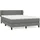 vidaXL Boxspringbett mit Matratze Dunkelgrau 140x200 cm Stoff