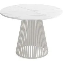 WFL GROUP Esstisch Ø 100 cm grau-beige