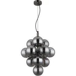GLOBO LIGHTING LED-Hängeleuchte "CONOR", grau (rauchfarben), 13 flammig, Ø 39,50cm,, Lampen, Glaskugeln