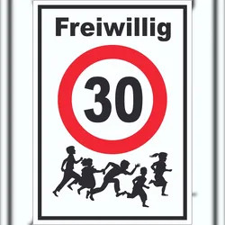 Freiwillig 30 Aufkleber  Spielende Kinder A1 (594x841mm)