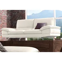 Calia Italia 2,5-Sitzer CALIA ITALIA "Dave, Sitzkomfort der Extraklasse, extra bequeme Armlehnen", weiß (altweiß), B:201cm H:87cm T:97cm, NaturLeder Sorrento;Leder Bull, Sofas, hochwertige Metallfüße, edle Lederbezüge