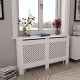 vidaXL Heizkörperabdeckung Weiß 152x19x81,5 cm MDF