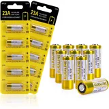 23A 12-Volt-Batterien A23, Langlebig, für Türklingeln und Fernbedienungen (10 Pack)