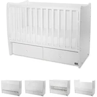 Lorelli Babybett MATRIX NEW 120 x 60 cm, 2 Ebenen, 2 Schubladen weiß