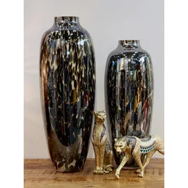 Gilde Vase Afrika Glas braun Höhe 61,5 cm Durchmesser 23 cm Dekoration Wohnaccessoire Geschenk Wohnzimmer