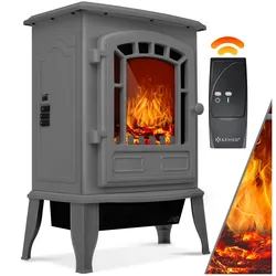 KESSER® Elektrokamin mit Heizlüfter & Fernbedienung 2000W Elektro Kamin Elektrischer Heizung LED Kaminfeuer Effekt Kaminofen Flammeneffekt Heizer Ofen geräuscharm regelbar