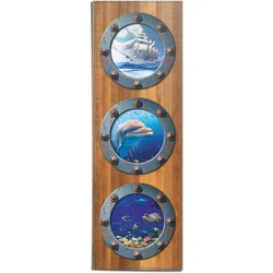 Poster REINDERS "Bullauge Unterwasserwelt - Mer - Fische - Träume", bunt (farbe bild(er): mehrfarbig), B:53cm H:158cm, Papier, Bilder