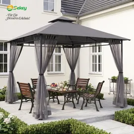 Sekey Pavillon 3 x 3 m inkl. 4 Seitenteile Grau