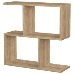 Dmora Wohnzimmertisch Dpersend, Niedriger Wohnzimmertisch, Kaffeeregal, Couchtisch für Sofa, 60x20h60 cm, Eiche