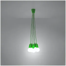 Sollux Lighting Diego 5-flg. E27 25 cm grün Kunststoff