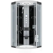 AcquaVapore D58-13T1 Komplettdusche 90 x 90 cm Schwarz Sicherheitsglas ESG