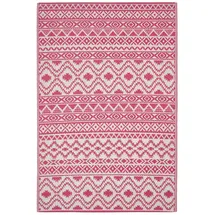 Homescapes Tia Outdoor-Teppich 150 x 240 cm Pink/Weiß