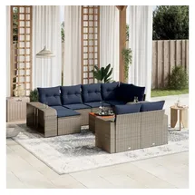 vidaXL Gartensofa-Set 11-tlg. grau
