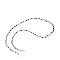 Firetti Brillenkette filigranes Design, mit Glasstein blau|grau