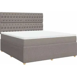 vidaXL Boxspringbett 180 x 200 cm Taupe