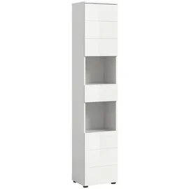 MID.YOU Vira Hochschrank 38 x 190 x 34 cm Weiß MDF/Spanplatte