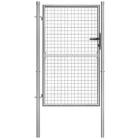 vidaXL Gartentor Verzinkter Stahl 105x175 cm Silbern