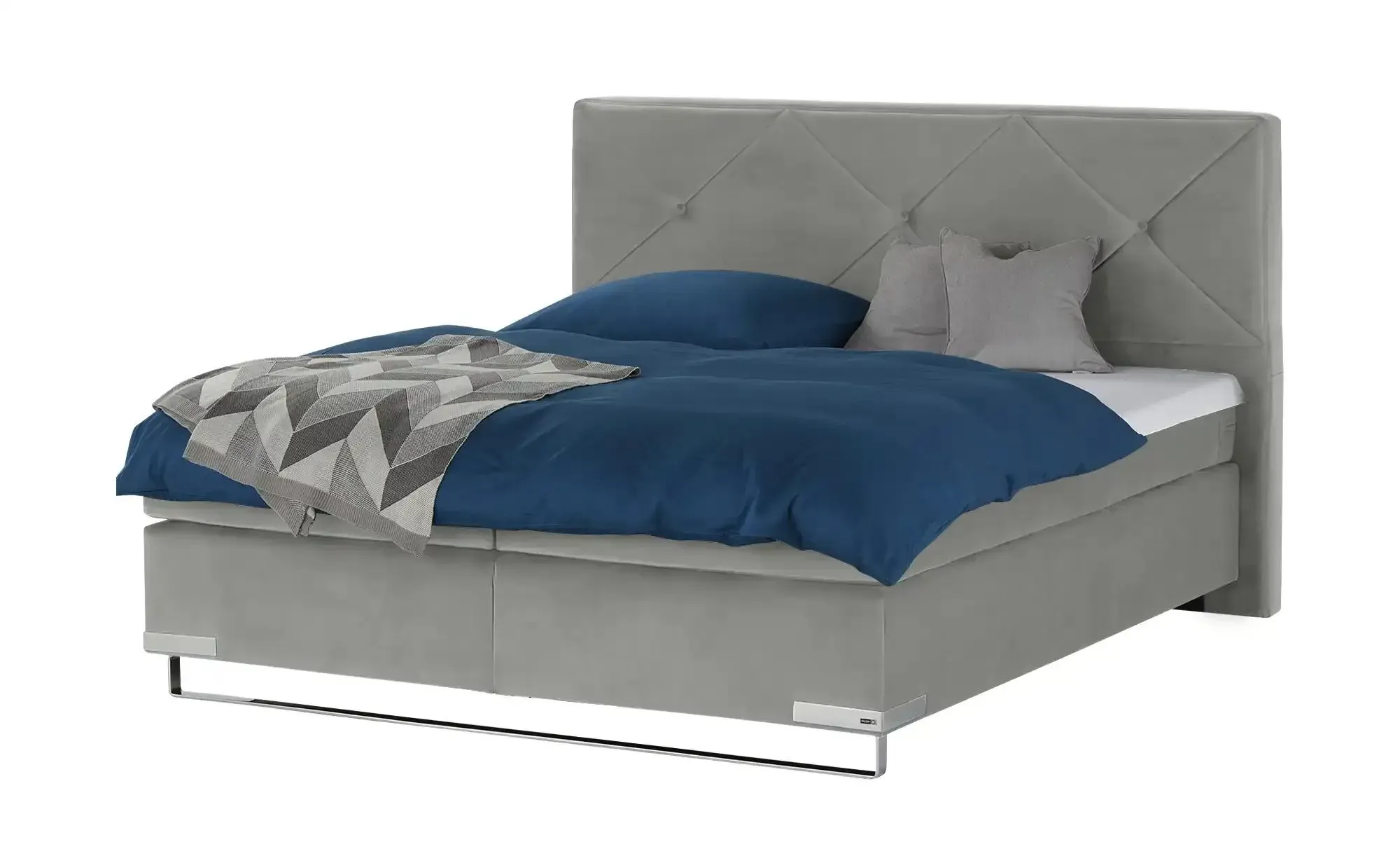 Musterring Boxspringbett Standardversion Dubai , grau , Maße (cm): B: 177 H: 124