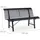 Relaxdays Gartenbank 130 x 79 x 75 cm Anthrazit