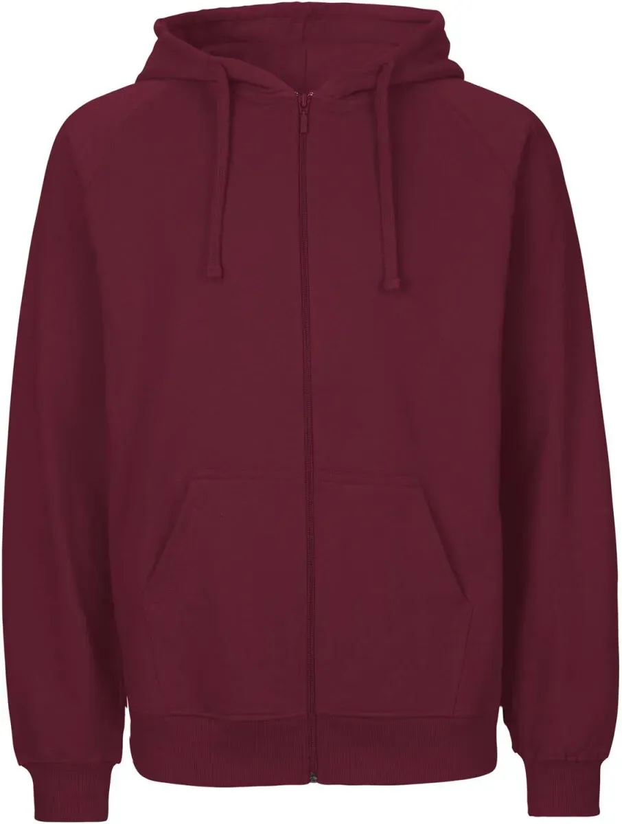 Neutral Herren Bio Kapuzen Sweatjacke O63301 bordeaux S