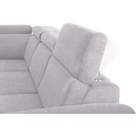 sit&more Ecksofa SIT & MORE "Arngast L-Form", silber, B:245cm H:84cm T:194cm, Sofas, Ecksofa, inklusive Kopfteilverstellung und Federkern