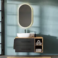 Planetmöbel Badmöbel Set LUX 100 cm mit Waschbecken 60